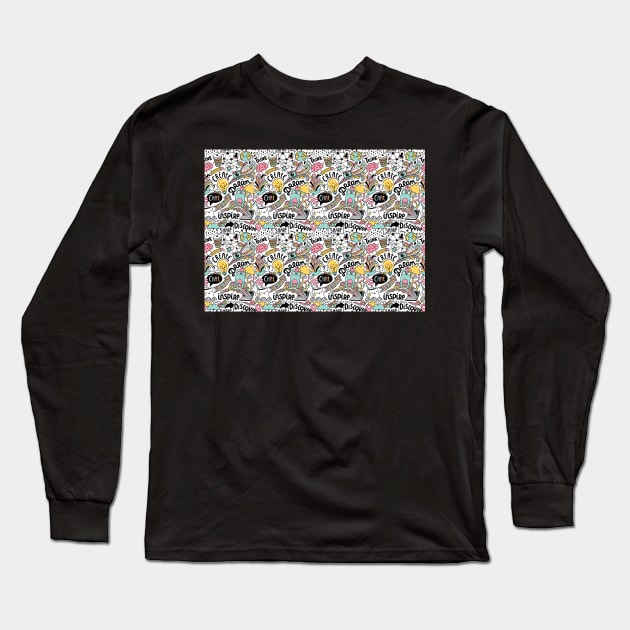 Communication doodles Long Sleeve T-Shirt by kostolom3000